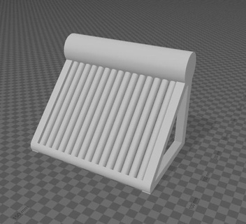 solar termo modelo térmico casa juguete 3d print model - Mito3D