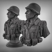 soldier art american army bust us 3d print model - Mito3D