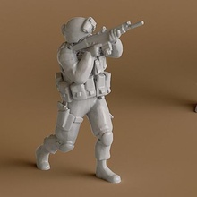 soldier 4 game human miniature figurine people 3d print model - Mito3D