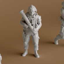 soldato 3 gioco umana in miniatura figurina persone 3d print model - Mito3D