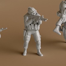 soldat 5 jeu de l'homme miniature figurine les gens 3d print model - Mito3D