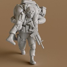 Soldat 6 Spiel Mensch der Miniatur Figur Menschen 3d print model - Mito3D