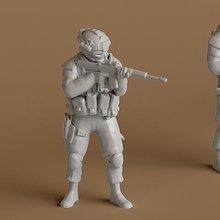 soldat 8 jeu de l'homme miniature figurine les gens 3d print model - Mito3D
