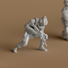 soldato 11 gioco umana in miniatura figurina persone 3d print model - Mito3D