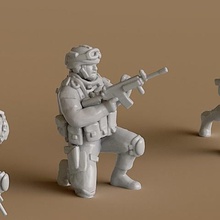 soldier 12 game human miniature figurine people 3d print model - Mito3D