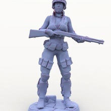 soldat art femme 3d print model - Mito3D