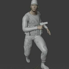 asker 3 koşma tabanca modelleme reçine mimari modelcilik Kadın KADIN özçekim poz şekil insanlar Sanat insan kız model diyorama adam erkekler konuşmak 3d print model - Mito3D