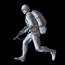 soldier army art figurine weapon millitary ww2 usarmy normandy dayd miniature war american infantry figure battle 3d print model - Mito3D