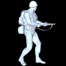 soldier army art figurine weapon millitary ww2 usarmy normandy dayd miniature war american infantry figure battle 3d print model - Mito3D