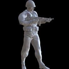 soldier army game figurine weapon millitary ww2 usarmy normandy dayd miniature war american infantry battle thompson 3d print model - Mito3D