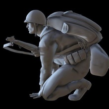 asker Ordu Garand m1 oyun heykelcik silah askeri ww2 Amerikan ordusu Normandiya dayd minyatür savaş piyade şekil 3d print model - Mito3D