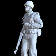 soldier army garand m1 game figurine weapon millitary ww2 usarmy normandy dayd miniature war american infantry figure battle 3d print model - Mito3D