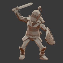 soldier medieval game middleage 3d print model - Mito3D