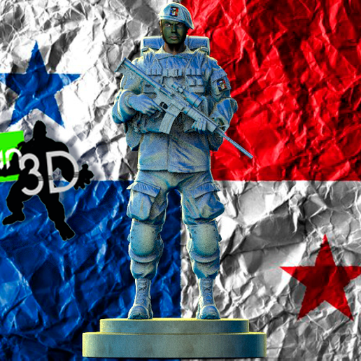 soldato Panama chile alpinista esercito pdi carabiniere guerra dragonet polizia 3D print model - Mito3D