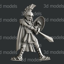 soldado romano 3dmodels impressora arte ossos Magia Artcam aspirar vcarve 3d print model - Mito3D