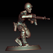 soldier vet 1 28mm miniature 3d print model - Mito3D