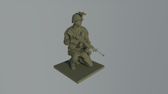 soldat train regarder 1 32 3 3d print model - Mito3D