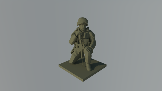soldier watching 1 32 soldier watching 1 32  3d print model - Mito3D