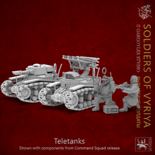 soldiers vyriya - teletanks game tank tankette renault ft t-18 ms-1 demolition vehicle cyclops goliath soviet red army ussr guardsmen 3d print model - Mito3D