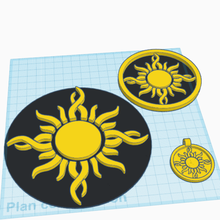 soleil sanat güneş dekor duvar dekoru kolye mücevher coaster 3d print model - Mito3D