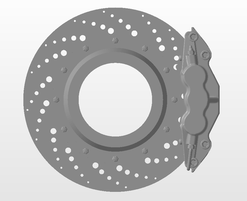 solid brake rotor drilled double reducing spiral caliper - real-rims ap racing willwood brembo 3d print model - Mito3D