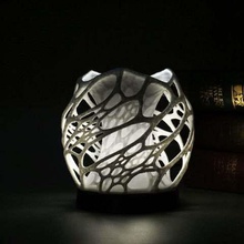 solid cellular lamp base home toolmoon tbulb decor gift 3d print model - Mito3D