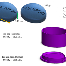 solide shampooing moule 3d print model - Mito3D