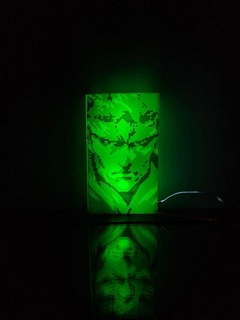 solid snake lamp 3d print model - Mito3D