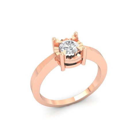 solitaire j005 jewelry alliance engagement ring wedding 3D print model - Mito3D
