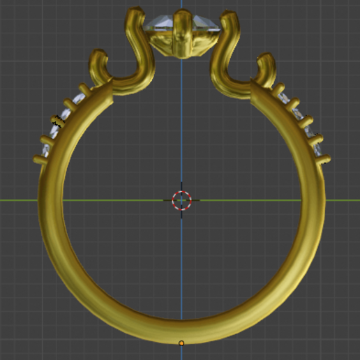 solitaire gioielli lady anello gioiello 3D print model - Mito3D