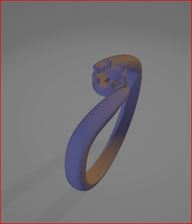 solitaire jewelry 3d desing 3d print model - Mito3D
