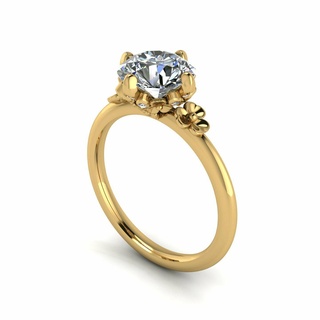 Solitär Diamant Ring r013 Gold Schmuck Luxus Engagement druckbar Hochzeit Ringe Silber Mode leuchtenden Platin Budha cnc 3d print model - Mito3D