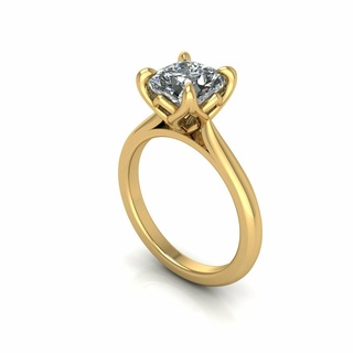 solitaire diamant bague r01 or bijoux luxe engagement imprimable mariage anneaux argent mode brillant platine Budha cnc 3d print model - Mito3D