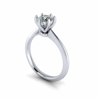 solitaire diamant bague r02 tigre or bijoux argent bijou engagement mariage mode 3d print model - Mito3D