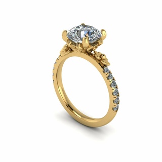 Solitär Diamant Ring r032 Gold Schmuck Luxus Engagement druckbar Hochzeit Ringe Silber Mode leuchtenden Platin Budha cnc 3d print model - Mito3D