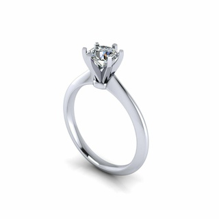solitaire diamant bague r03 tigre or bijoux argent bijou engagement mariage mode 3d print model - Mito3D