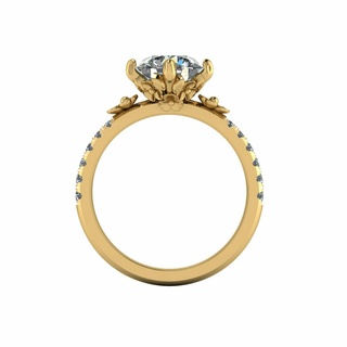 solitário diamante anel r06 ouro joalheria luxo noivado imprimível Casamento argolas prata moda brilhando platina Budha cnc 3d print model - Mito3D