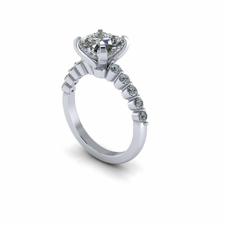 Solitär Diamant Ring r08 Gold Schmuck Luxus Engagement druckbar Hochzeit Ringe Silber Mode leuchtenden Platin Budha cnc 3d print model - Mito3D