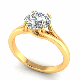 Solitär Diamant Ring r11 Schmuck Produkte Gold Silber 3dmodel 3dprinting Nashorn zbrush 3d print model - Mito3D