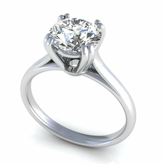 Solitär Diamant Ring r12 Schmuck Produkte Gold Silber 3dmodel 3dprinting Nashorn zbrush 3d print model - Mito3D