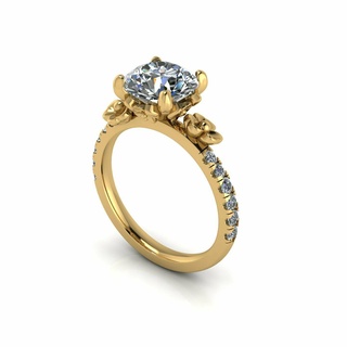 Solitär Diamant Ring r26 Gold Schmuck Luxus Engagement druckbar Hochzeit Ringe Silber Mode leuchtenden Platin Budha cnc 3d print model - Mito3D