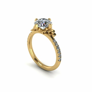 solitário diamante anel r40 ouro joalheria luxo noivado imprimível Casamento argolas prata moda brilhando platina Budha cnc 3d print model - Mito3D