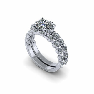 Solitaire elmas yüzük s17 takı bilezik mücevherler safir altın gümüş nişan düğün cad yazdırılabilir 3d kolye küpe bileklik 3d print model - Mito3D