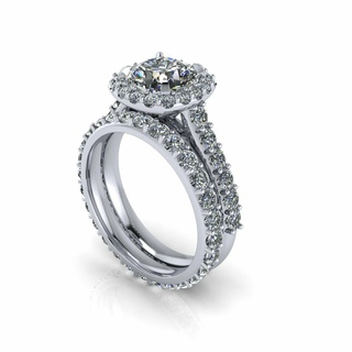 solitario compromiso diamante anillo r231 pulsera joyería joya joyas zafiro oro plata Boda canalla imprimible 3d colgante pendiente arete brazalete personaje Arte 3d print model - Mito3D