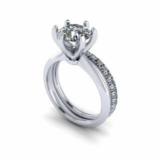 solitaire engagement bague r2 bracelet bijoux diamant moine Budha or argent mariage goujat imprimable 3d pendentif boucle d'oreille bébé 3d print model - Mito3D