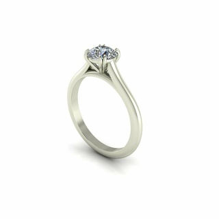 solitaire dent mariage bague or bijoux luxe engagement imprimable diamant anneaux argent mode brillant platine Budha cnc 3d print model - Mito3D