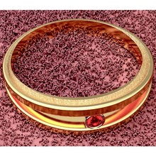 solitario hoja anillo naturaleza compromiso oro satín 3d print model - Mito3D