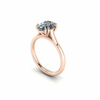 solitario oval giro diente Boda anillo oro joyería joya lujo compromiso imprimible diamante anillos plata Moda brillante platino Budha cnc 3d print model - Mito3D