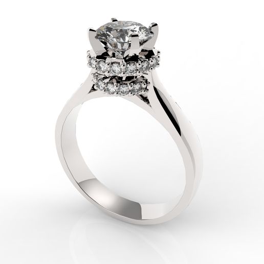 solitaire ring jewelry jewerly 3D print model - Mito3D