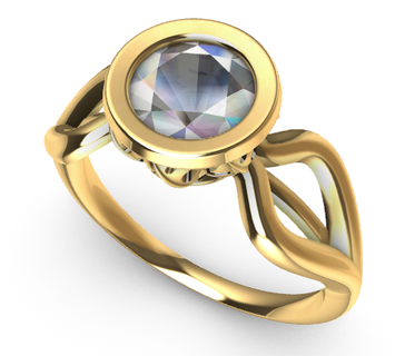solitaire ring 500mm stone wedding love engagement gift swarowski ring jewelry solitaire ring  3d print model - Mito3D